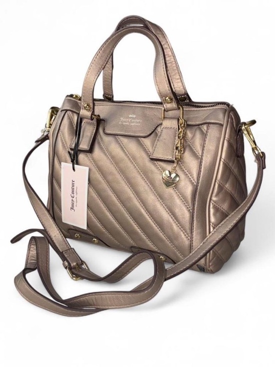 Juicy Couture Handbags - Juicy Couture Pearlized Bronze Satchel Elegant Pleated Designed